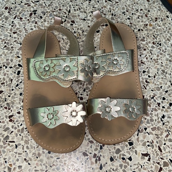 Girls Bundle of Shoes Brown Boots Gold Sandals Sneakers Shoes Size 11 - Picture 2 of 7